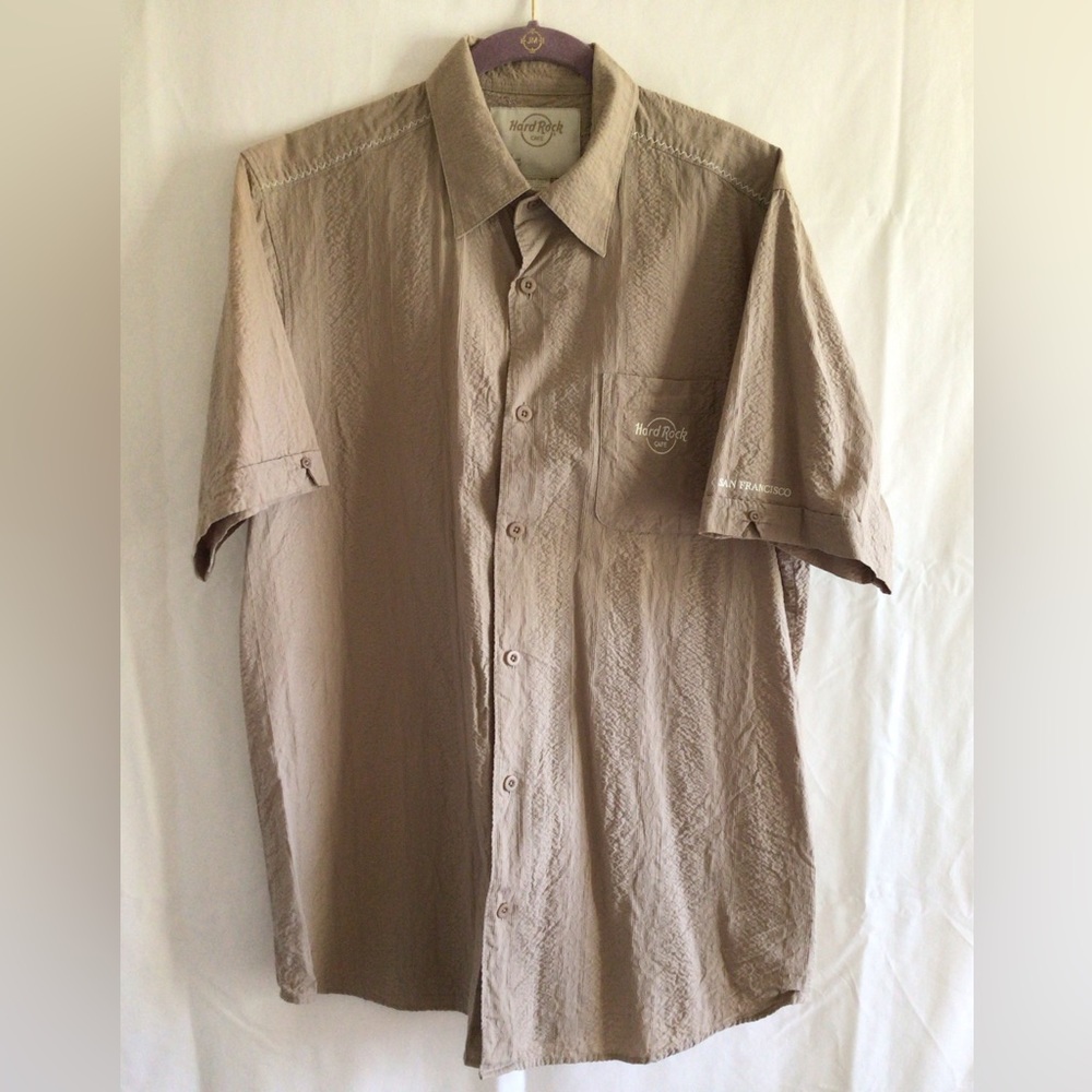 Mens Hard Rock San Francisco Camp Shirt XL